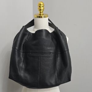 Hobo Vintage Soft Black Leather Tote Bag Quiet Luxury